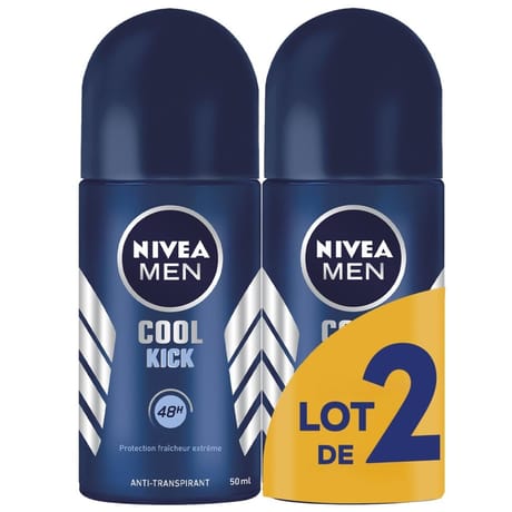 Nivea déodorant bille homme cool kick 2x50ml