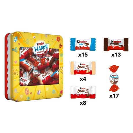 Kinder boîte métal chocolats happy moments 331g