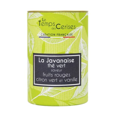 Le temps des cerises thé vert la javanaise pot 80g