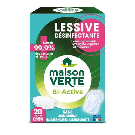 Maison verte - lessive tablettes désinfectantes x20