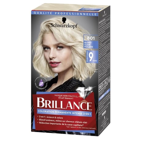 Brillance coloration permanente 801 blond clair polaire
