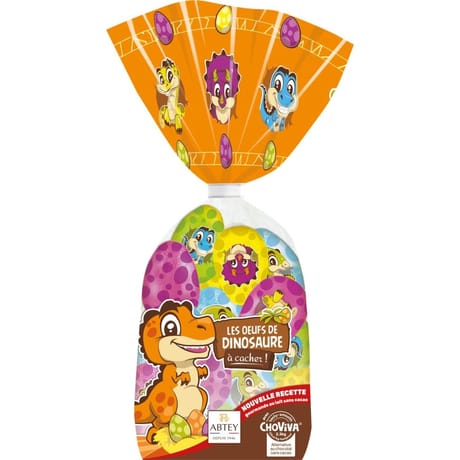Abtey oeufs dinosaure à cacher choviva 200g