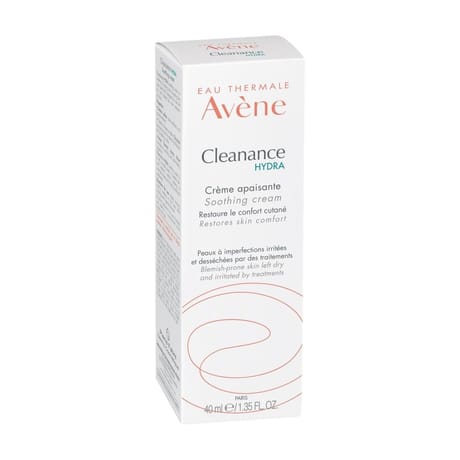Avene cleanance hydra creme apaisante peaux dessechées et irritées 40ml
