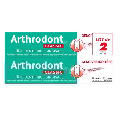 Arthrodont classic-pate dentifrice gingivale duo 2x75ml