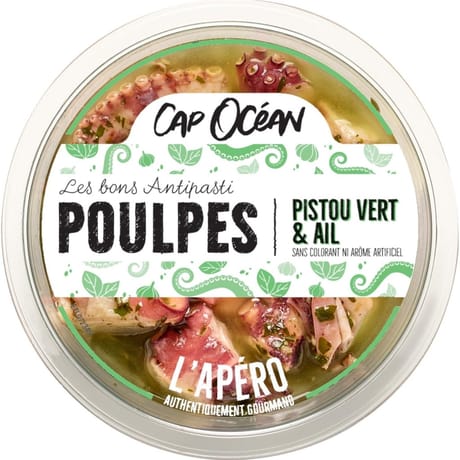 Cap Océan poulpes pistou vert et ail 120g