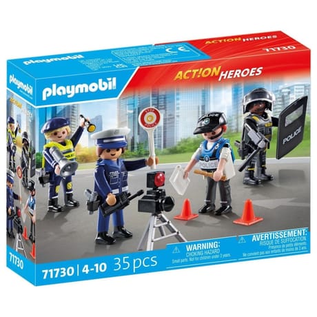 71730 Set métiers de la police : 4 policiers