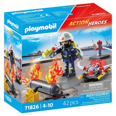 71826 Pompier pompe à eau & réservoir enflammé
