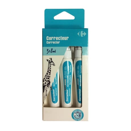 Carrefour 3 correcteurs stylo 3x8ml