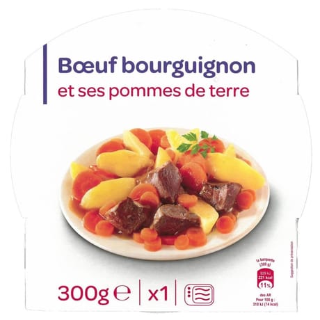 Pp blanc boeuf bourguignon 300g