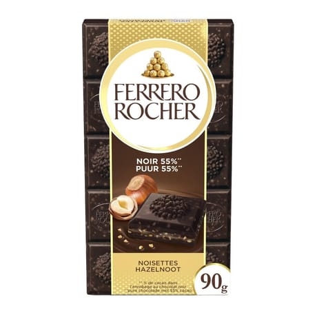 Ferrero rocher tablette chocolat noir 90g