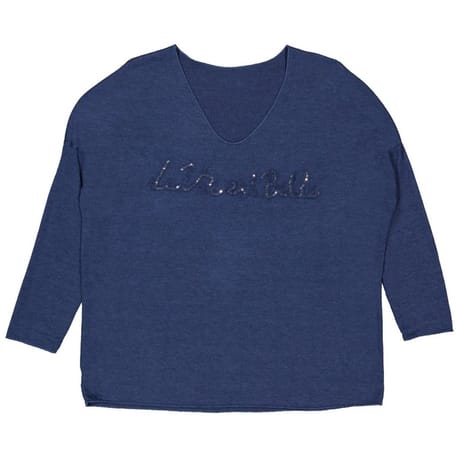 Pull manches longues femme INDIGO LA VIE EST BELLE 50\52