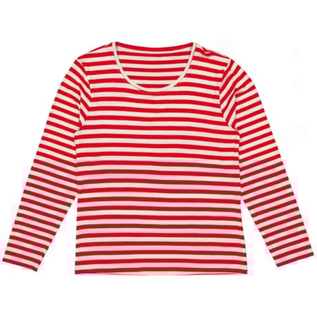 Tee shirt manches longues femme RAYE ROUGE/OFF WHITE T50\52