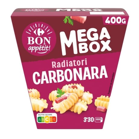 Carrefour bon appétit radiatori carbonara 400g