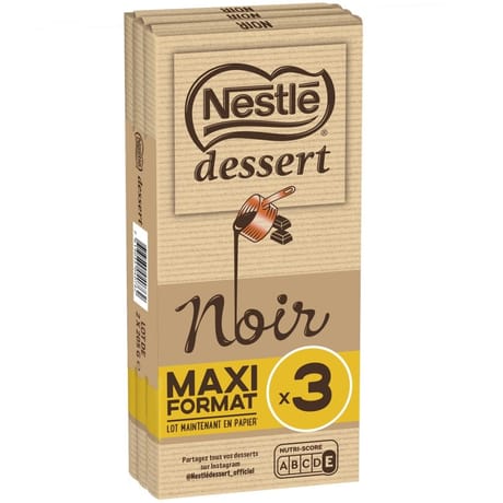Nestlé dessert chocolat noir 3x205g-615g