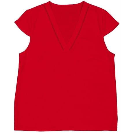 Tee shirt manches courtes femme ROUGE FONCE 50\52