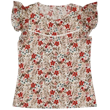 Tee shirt manches courtes femme DEULY-BIS-18 IMP.ROUILLE 50\52