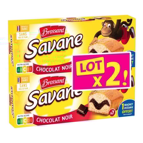 Brossard lot 2 pocket x7 chocolat noir 210g