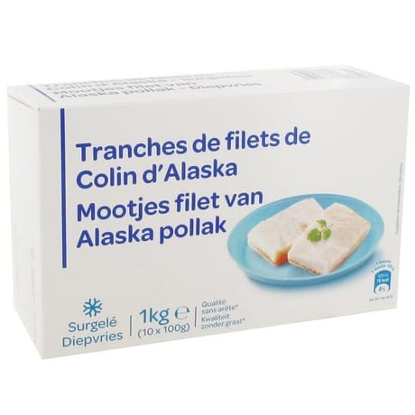 10 tranches nature de colin 100g (1kg)