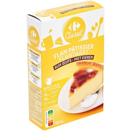 Carrefour classic préparation dessert flan pâtissier aux oeufs 360g