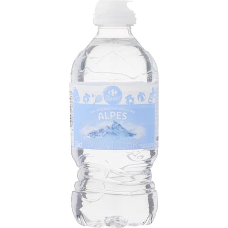 Carrefour classic' eau minérales naturelle des Alpes 33cl