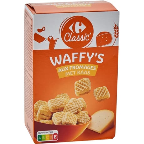 Carrefour classic' biscuits apéritifs gaufrettes fromage 65g