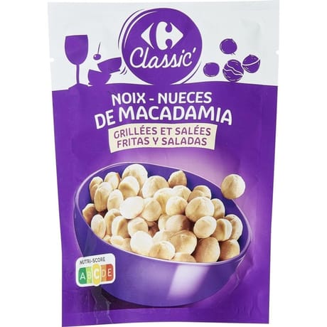Carrefour classic' noix de macadamia grillées salées 100g