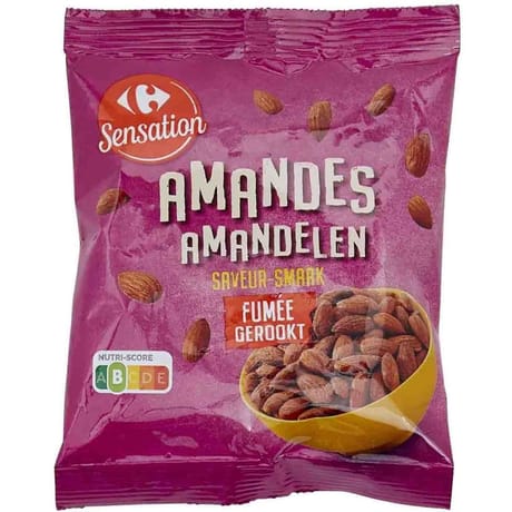Carrefour sensation amandes fumées 100g