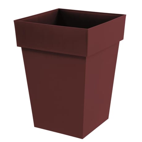 Pot toscane mi-haut carre 39x39x53cm 51l - rouge bourgogne