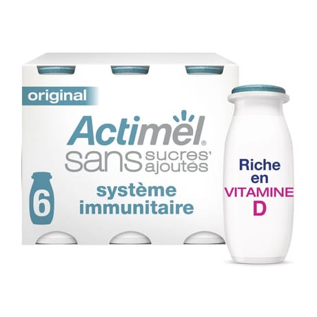 Actimel à boire nature sans sucre ajouté 6x100g