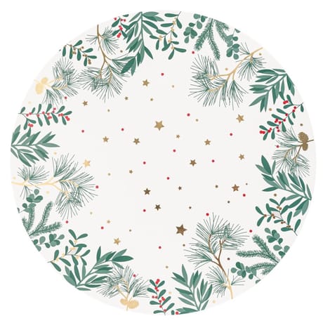4 sous assiettes 34cm noel en foret