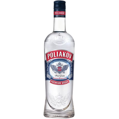 Poliakov vodka pure grain triple distilled 70cl 37.5%vol