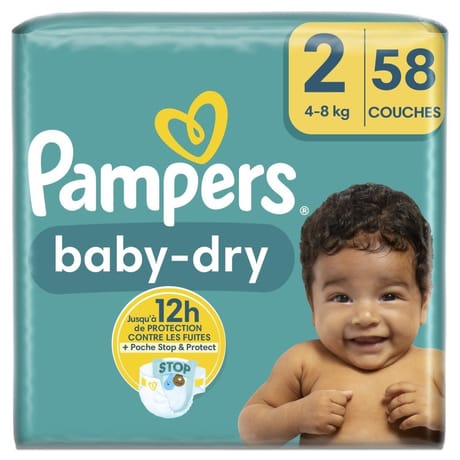 Pampers baby dry couches taille 2 4kg 8kg x58