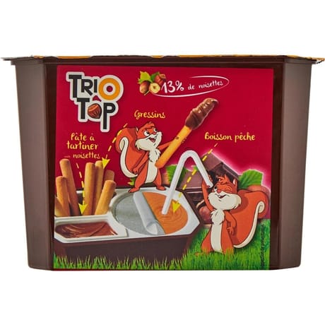 Trio top goûter pâte à tartiner, biscuit & boisson - 189g