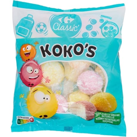 Carrefour classic' bonbons boule de coco - 180g