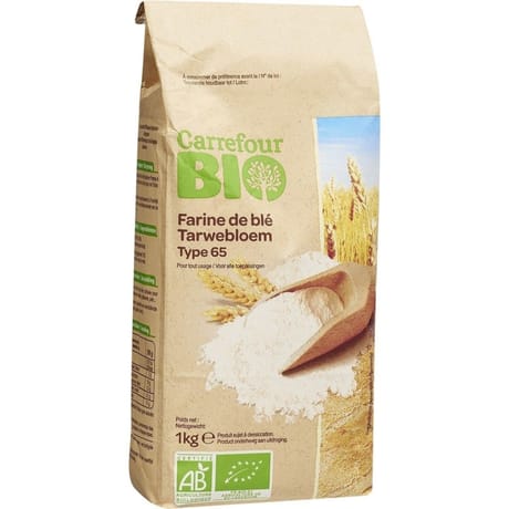 Carrefour bio farine de blé type 65 bio 1kg