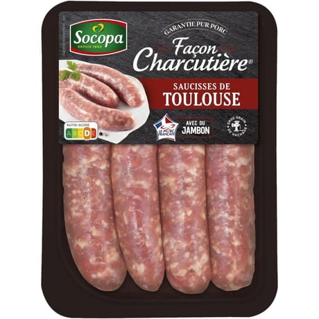 Saucisse de Toulouse x4 400g Socopa