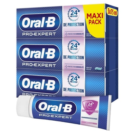 Oral-b dentifrice pro-expert dents protection sensibilité 3x75ml
