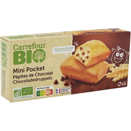 Carrefour bio gâteaux mini pépites de chocolats 150g