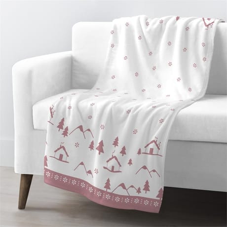 Plaid alpes rouge 130x150cm