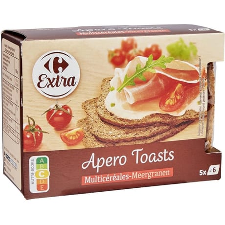 Carrefour extra toasts multicéréales 100g