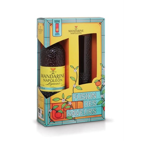 Mandarine Napoléon coffret liqueur 70cl Vol. 38% + 1 verre