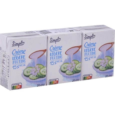Simpl crème légère fluide 15%mf 3x20cl