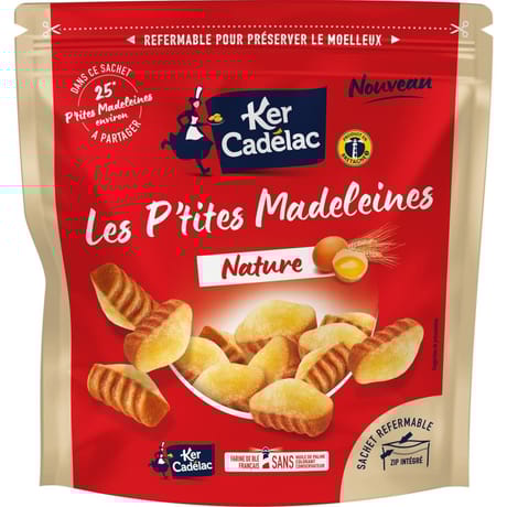 Ker cadelac madeleines nature à partager 412g
