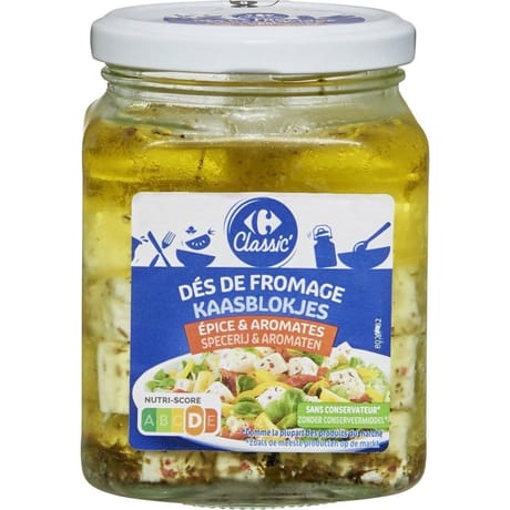 Carrefour Classic' dés de fromage épices et aromates 300g