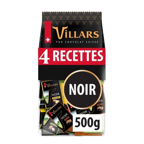 Villars assortiment de mini chocolats noirs 500g