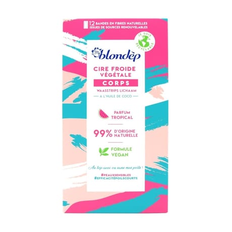 My blondep cire froide gel corps 12 bandes 98% nat+vegan