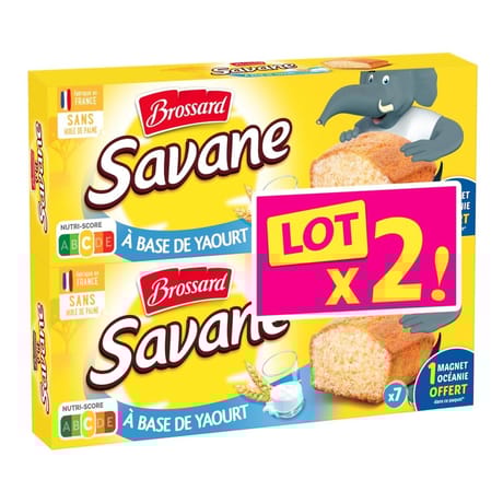 Brossard savane lot 2 pocket yaourt x7 210g