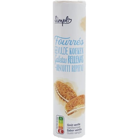 Simpl biscuits fourrés goût vanille 500g