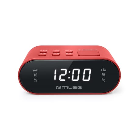 Muse radio réveil double alarme M-10 RED