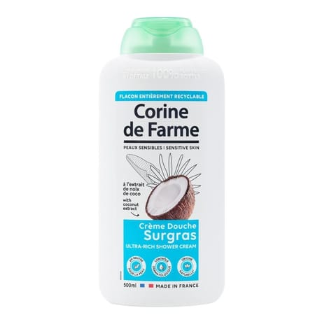 Corine de farme douche soin surgras à l'extrait de noix de coco 500ml